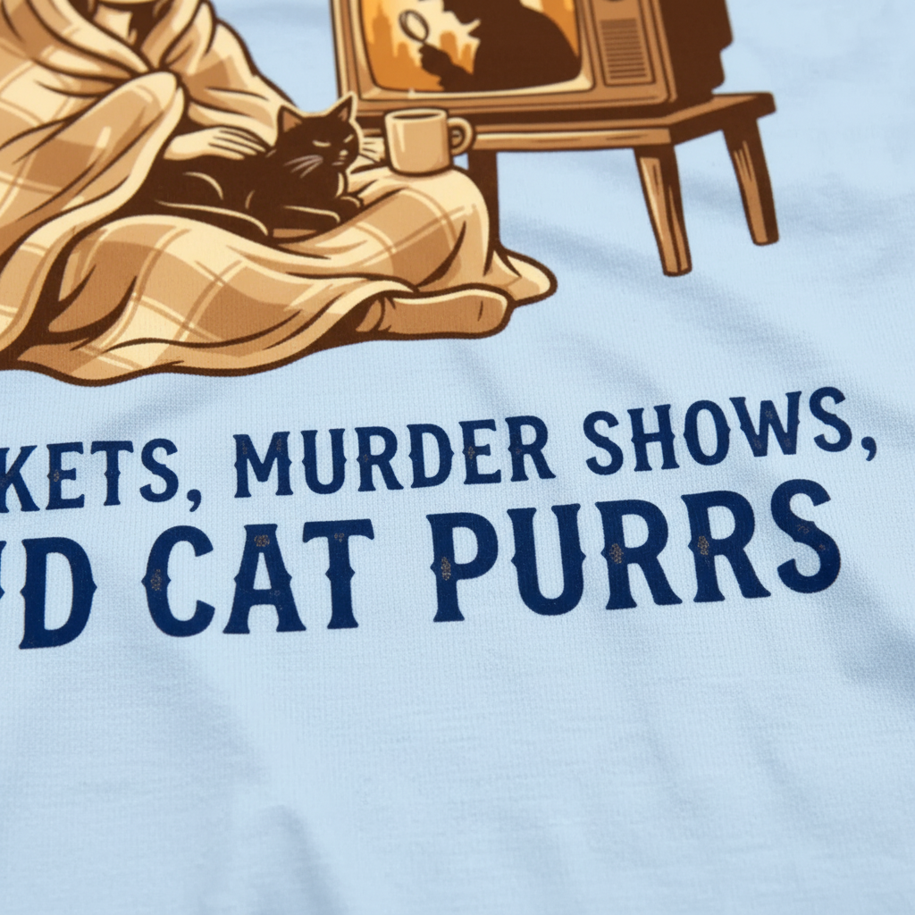 Cozy Murder Show Cat Lover T-Shirt__detail
