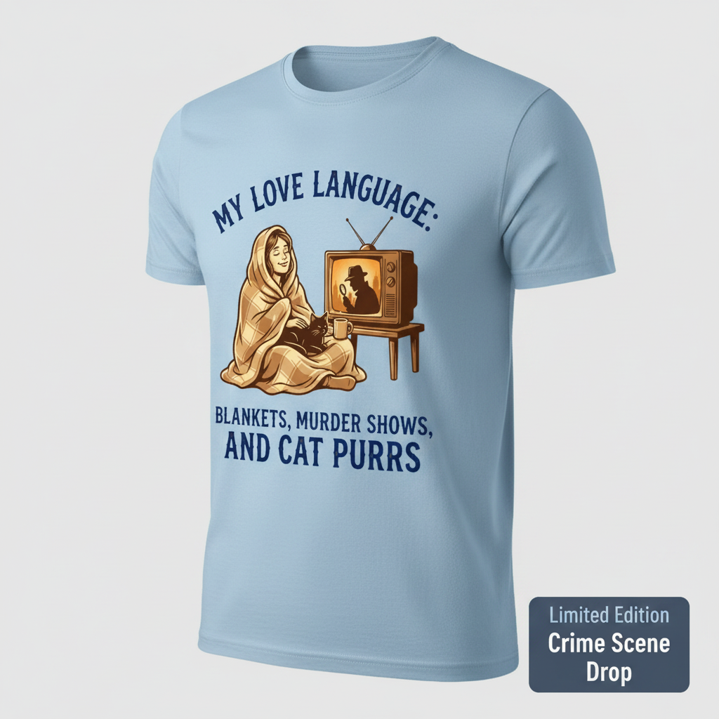 Cozy Murder Show Cat Lover T-Shirt__space