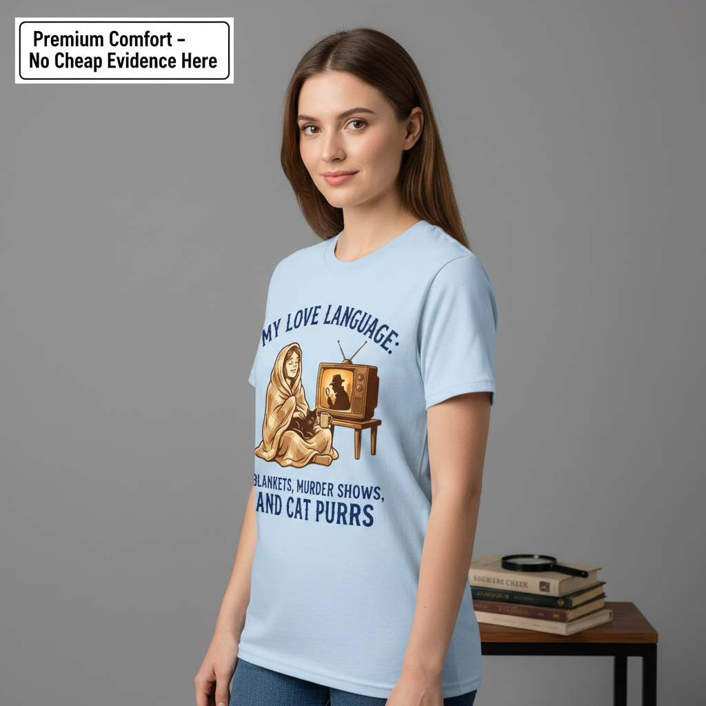 Cozy Murder Show Cat Lover T-Shirt__benefit