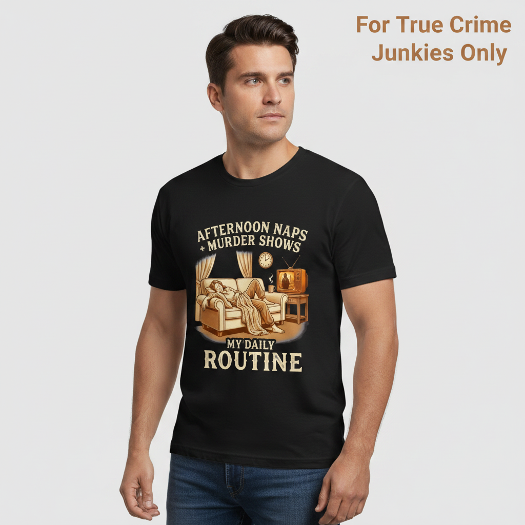 Afternoon Naps & Murder Shows Routine T-Shirt__hero