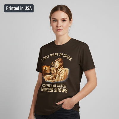 Coffee & Murder Shows Comfort T-Shirt__benefit