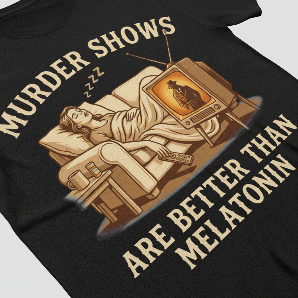 Murder Shows Are Better Than Melatonin T-Shirt__detail