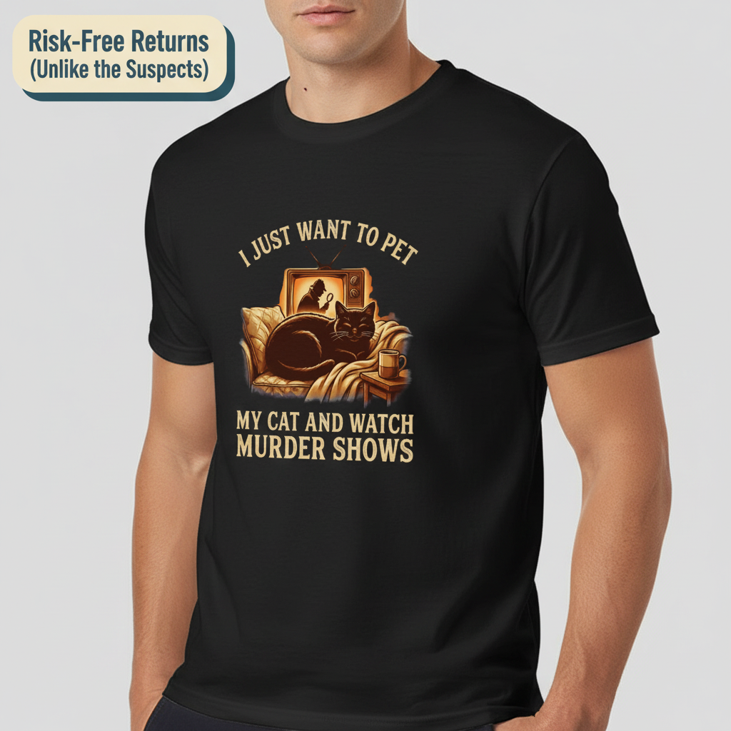 Pet My Cat & Watch Murder Shows T-Shirt__benefit