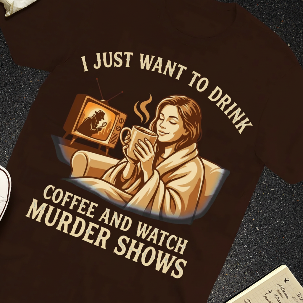 Coffee & Murder Shows Comfort T-Shirt_extreme_za