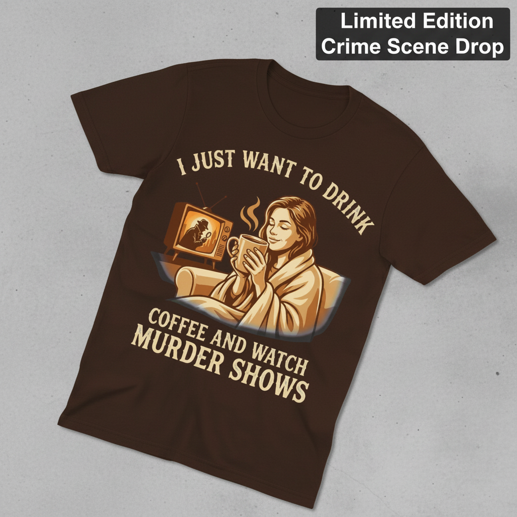 Coffee & Murder Shows Comfort T-Shirt_fold_tilt