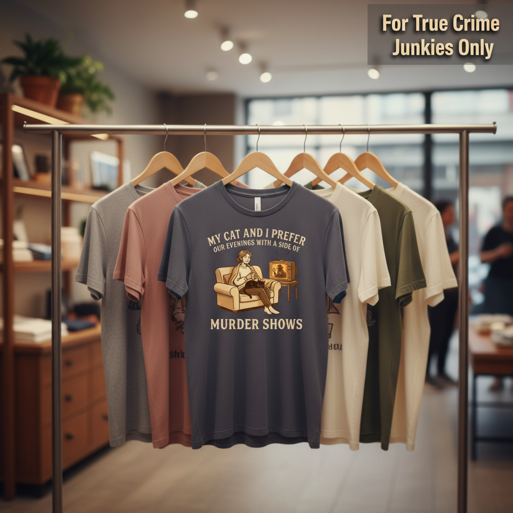 Cozy Murder Show Evenings T-Shirt_boutique_rack