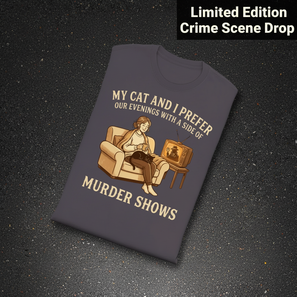 Cozy Murder Show Evenings T-Shirt_fold_tilt