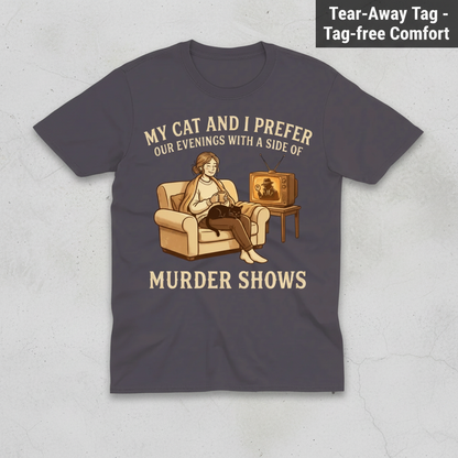 Cozy Murder Show Evenings T-Shirt_clean