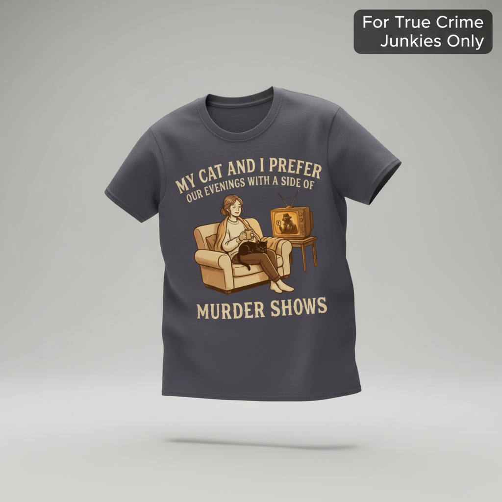 Cozy Murder Show Evenings T-Shirt_3d_float