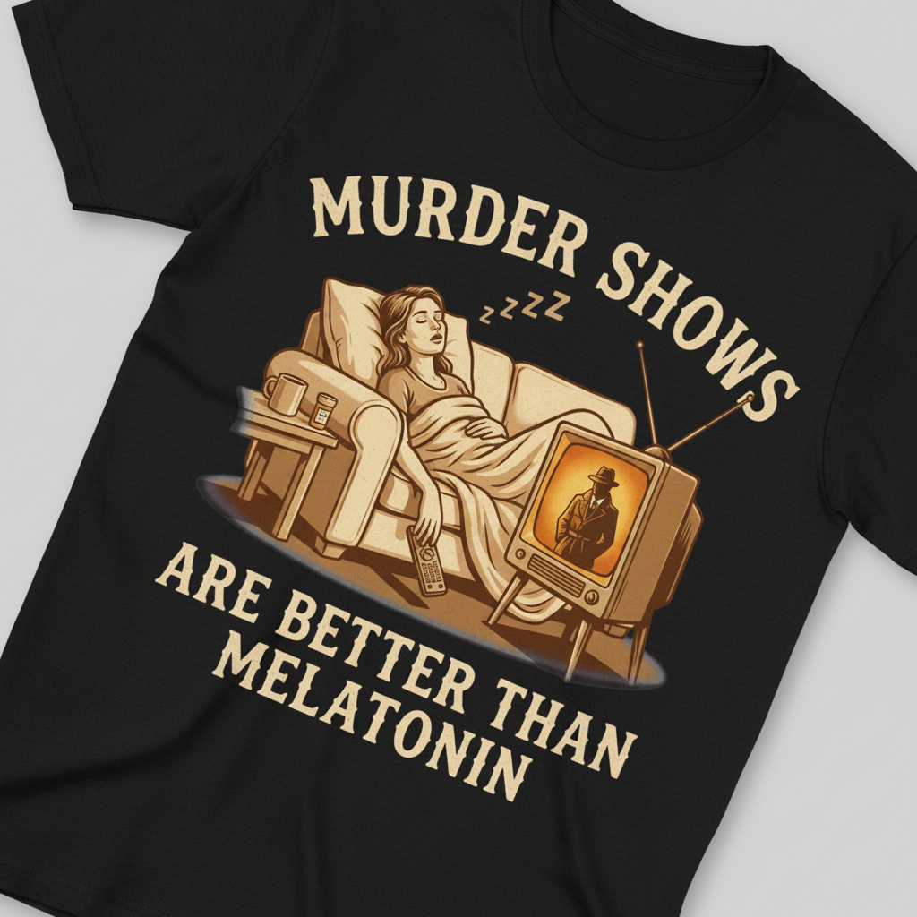 Murder Shows Are Better Than Melatonin T-Shirt_extreme_za