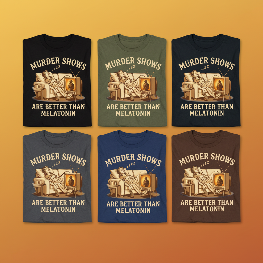 Murder Shows Are Better Than Melatonin T-Shirt_6color_grid