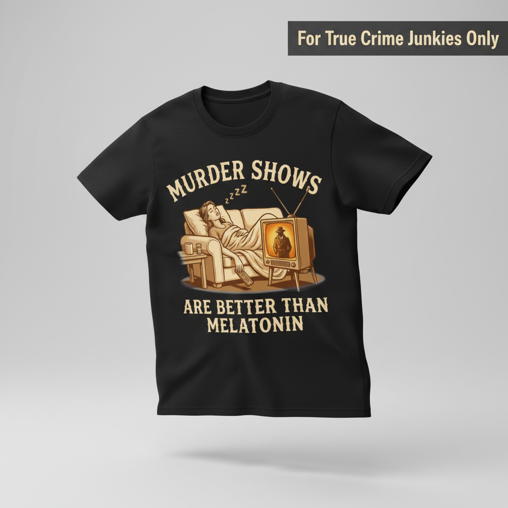 Murder Shows Are Better Than Melatonin T-Shirt_3d_float