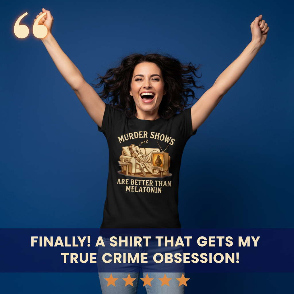 Murder Shows Are Better Than Melatonin T-Shirt_model_testimonial
