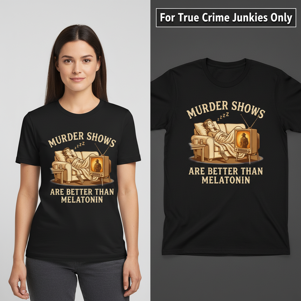 Murder Shows Are Better Than Melatonin T-Shirt_model_flat