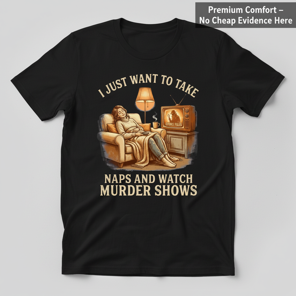Naps and Murder Shows T-Shirt_clean