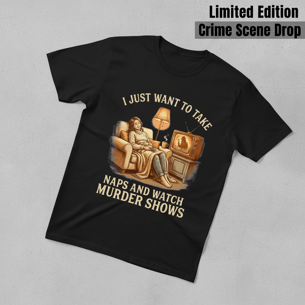 Naps and Murder Shows T-Shirt_fold_tilt