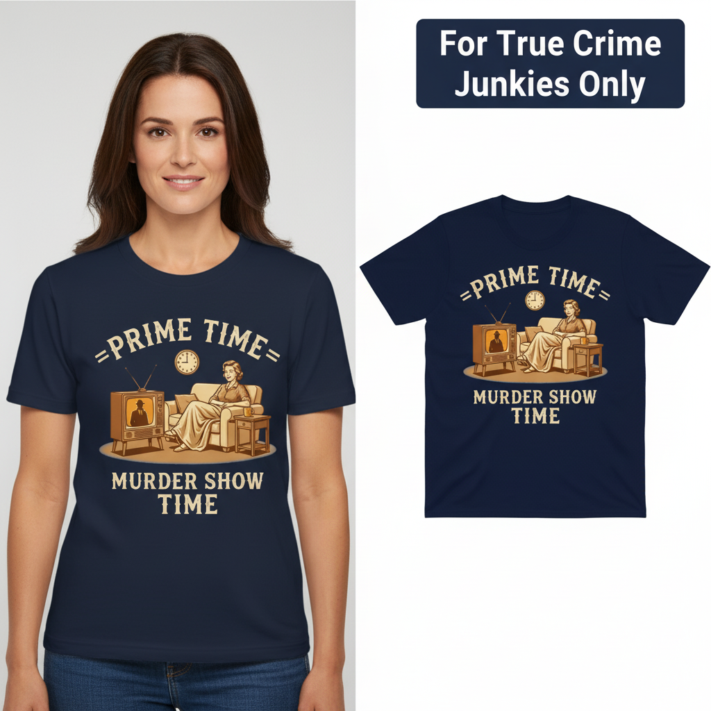 Prime Time Murder Show Time T-Shirt_model_flat