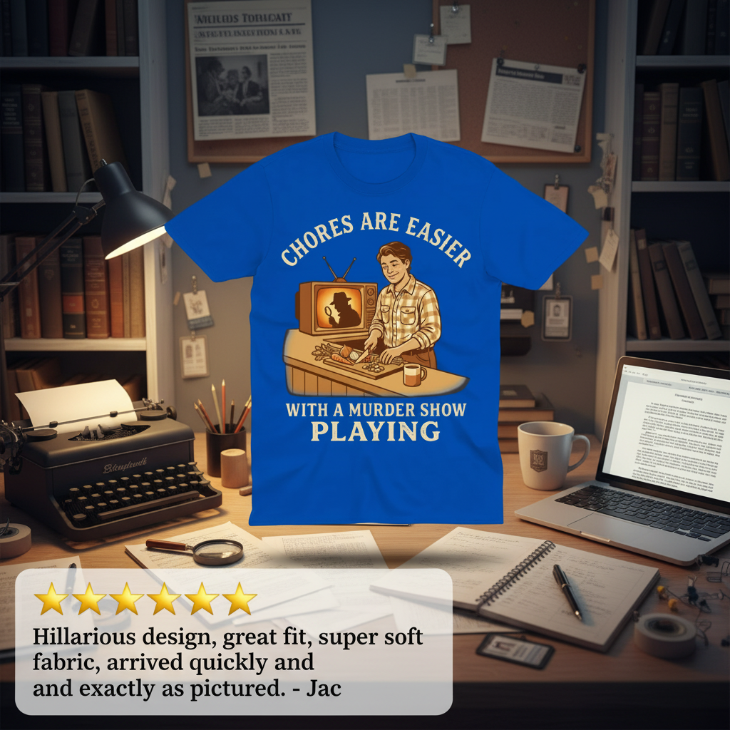 Chores Are Easier With a Murder Show Playing T-Shirt_review_5star