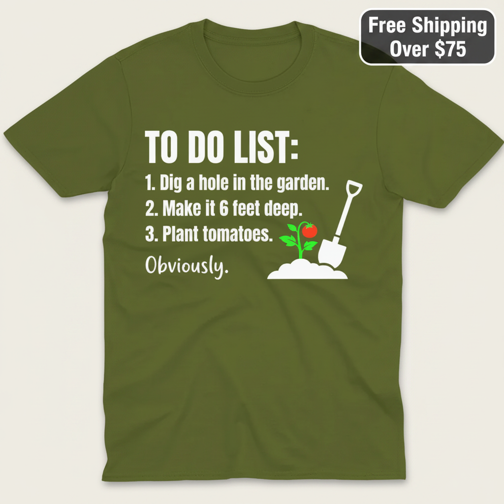 Funny Garden To‑Do List T-Shirt_clean