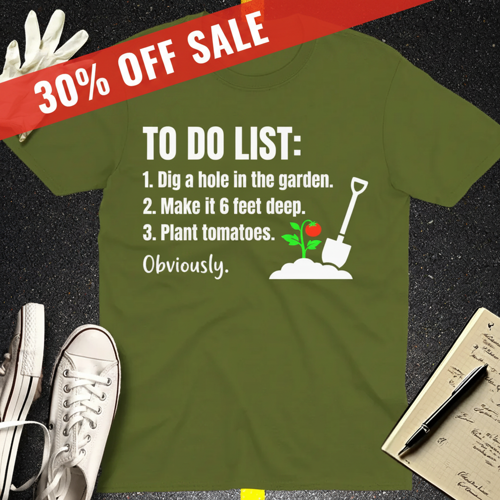 Funny Garden To‑Do List T-Shirt_3_model