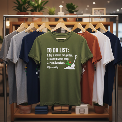 Funny Garden To‑Do List T-Shirt_boutique_rack