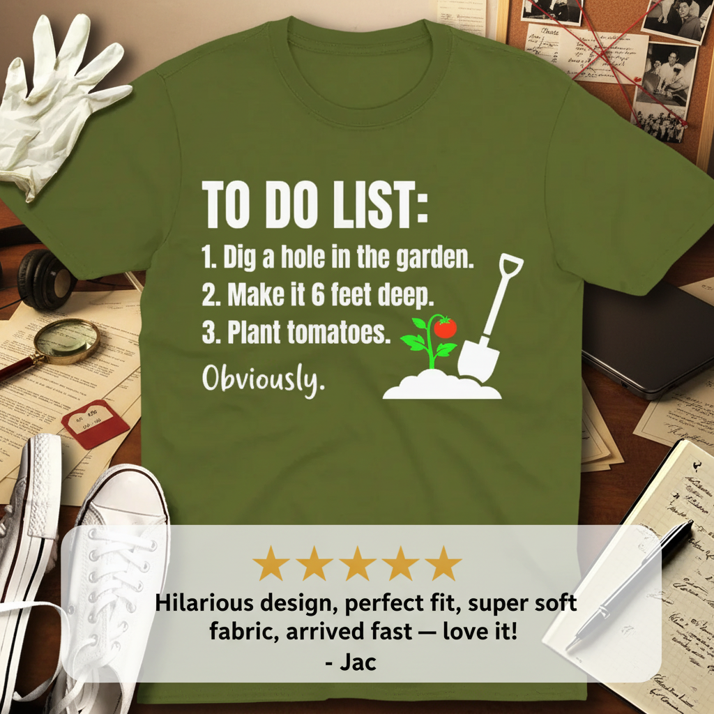 Funny Garden To‑Do List T-Shirt_review_5star