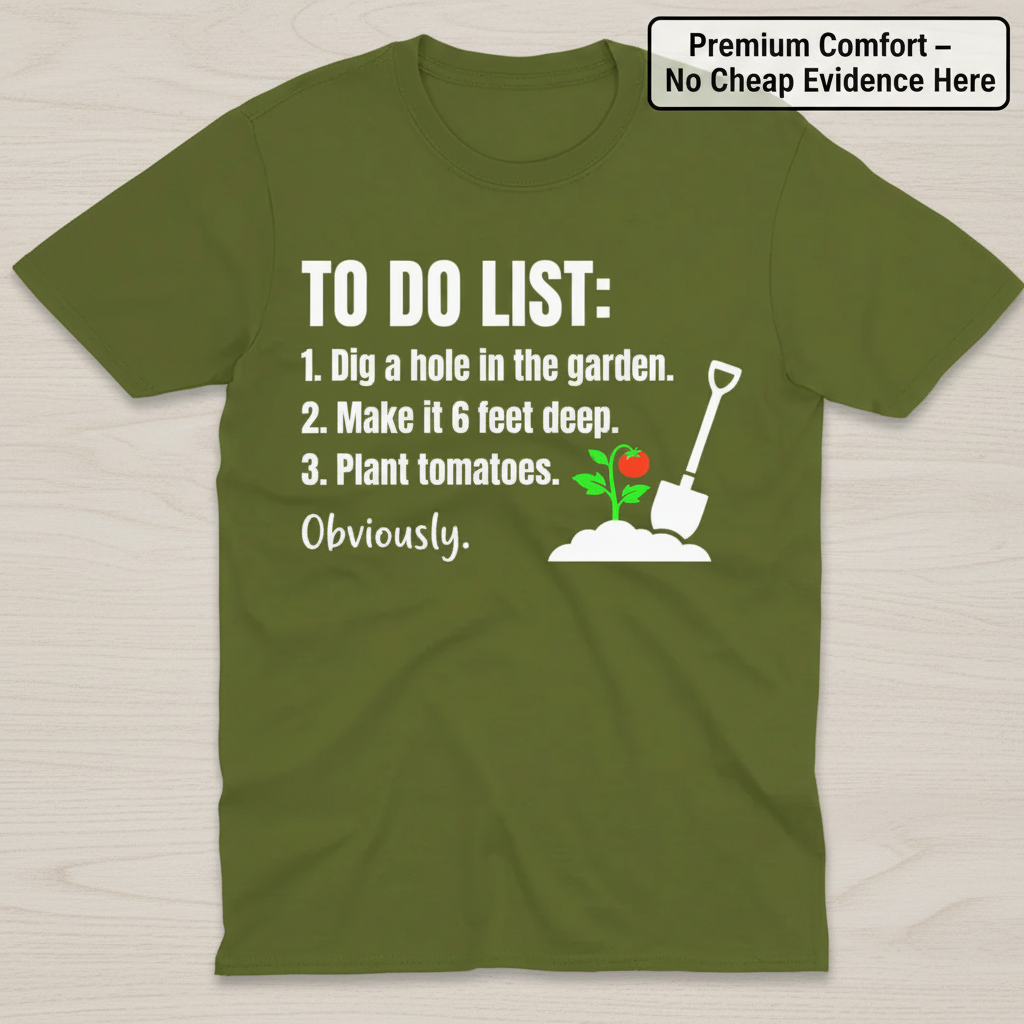 Funny Garden To‑Do List T-Shirt_clean