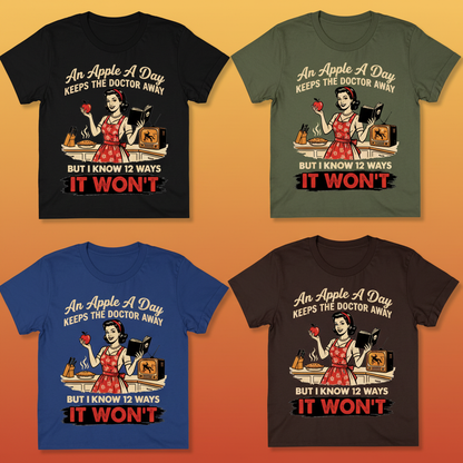 Apple A Day Killer Retro T-Shirt_6color_grid