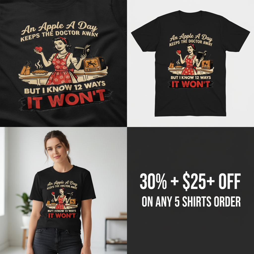 Apple A Day Killer Retro T-Shirt_4_panel