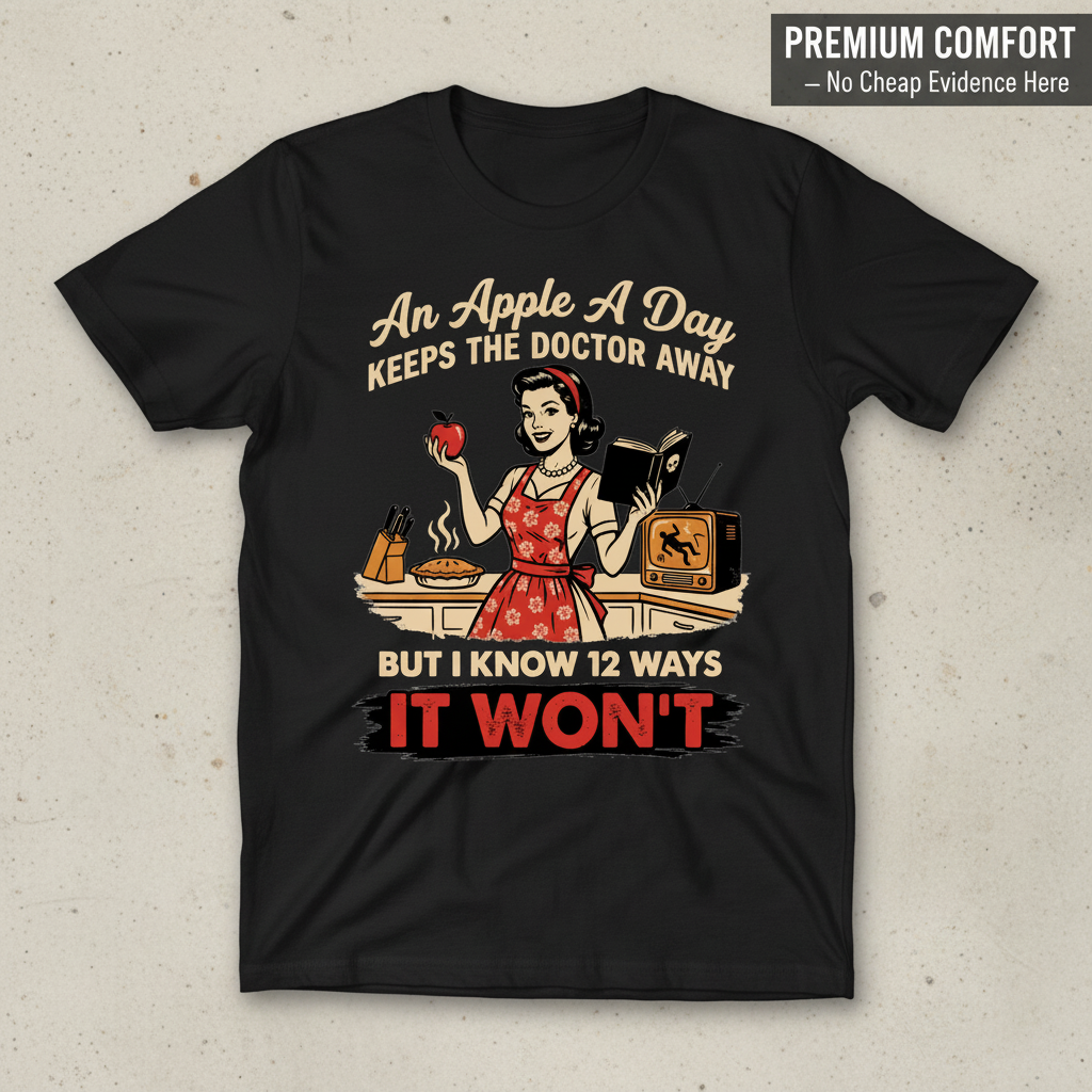 Apple A Day Killer Retro T-Shirt_clean