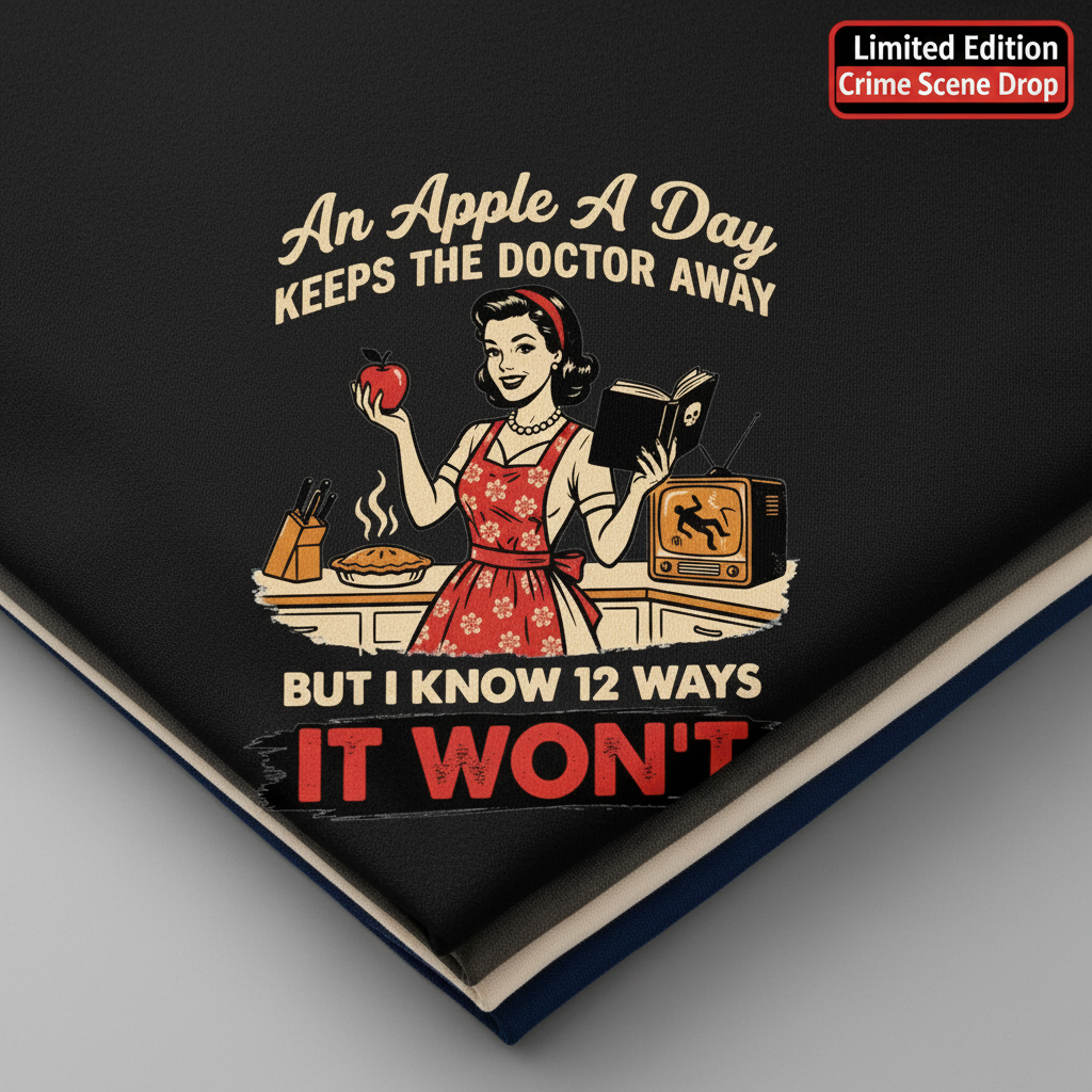 Apple A Day Killer Retro T-Shirt_stacked_flatlay