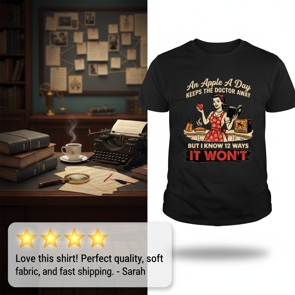 Apple A Day Killer Retro T-Shirt_review_5star