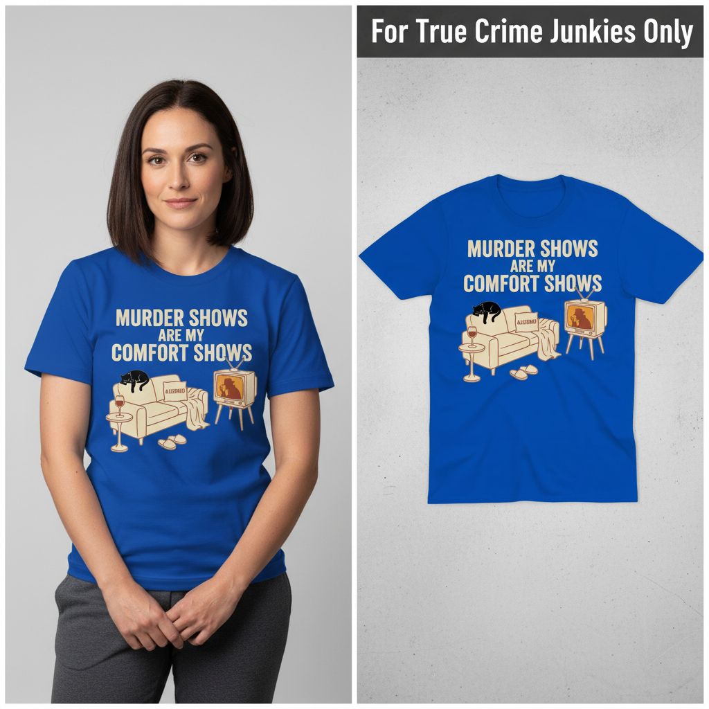 Murder Shows Comfort Show T-Shirt_model_flat