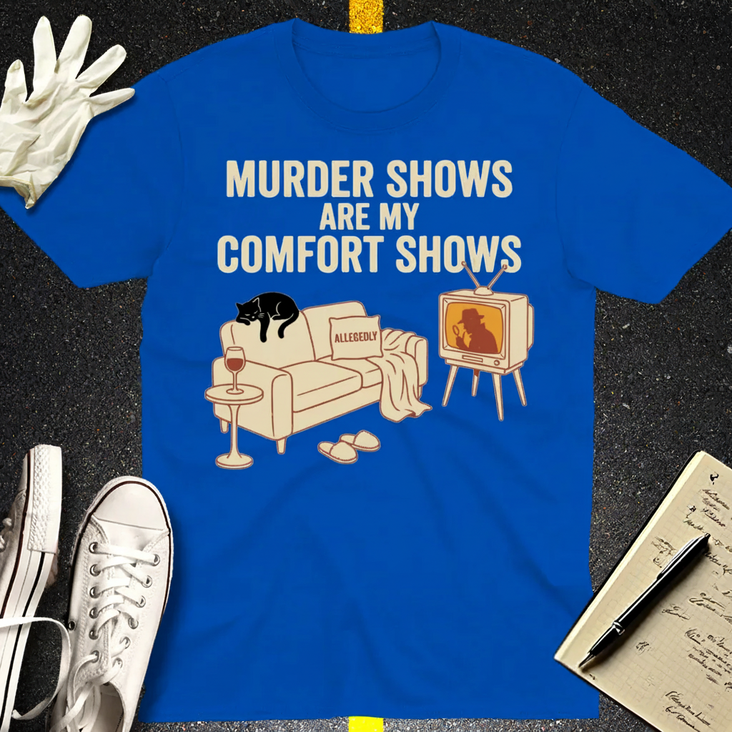 Murder Shows Comfort Show T-Shirt_dual_lifestyle