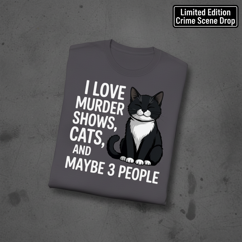 Murder Shows & Cat Attitude T-Shirt_fold_tilt
