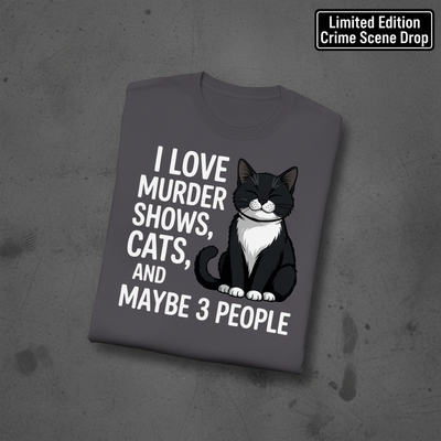 Murder Shows & Cat Attitude T-Shirt_fold_tilt