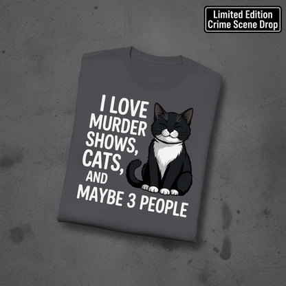Murder Shows & Cat Attitude T-Shirt_fold_tilt