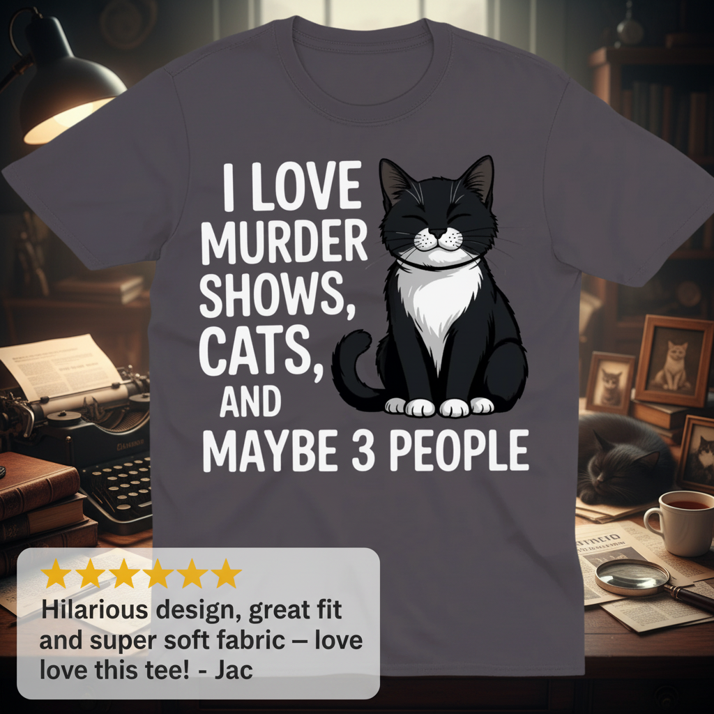 Murder Shows & Cat Attitude T-Shirt_review_5star