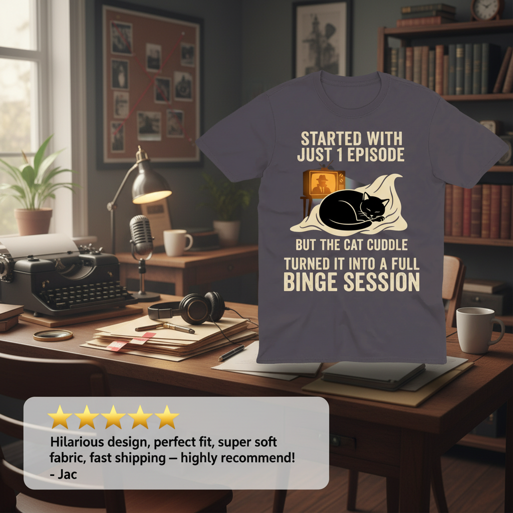 Cat Cuddle Binge Session T-Shirt_review_5star