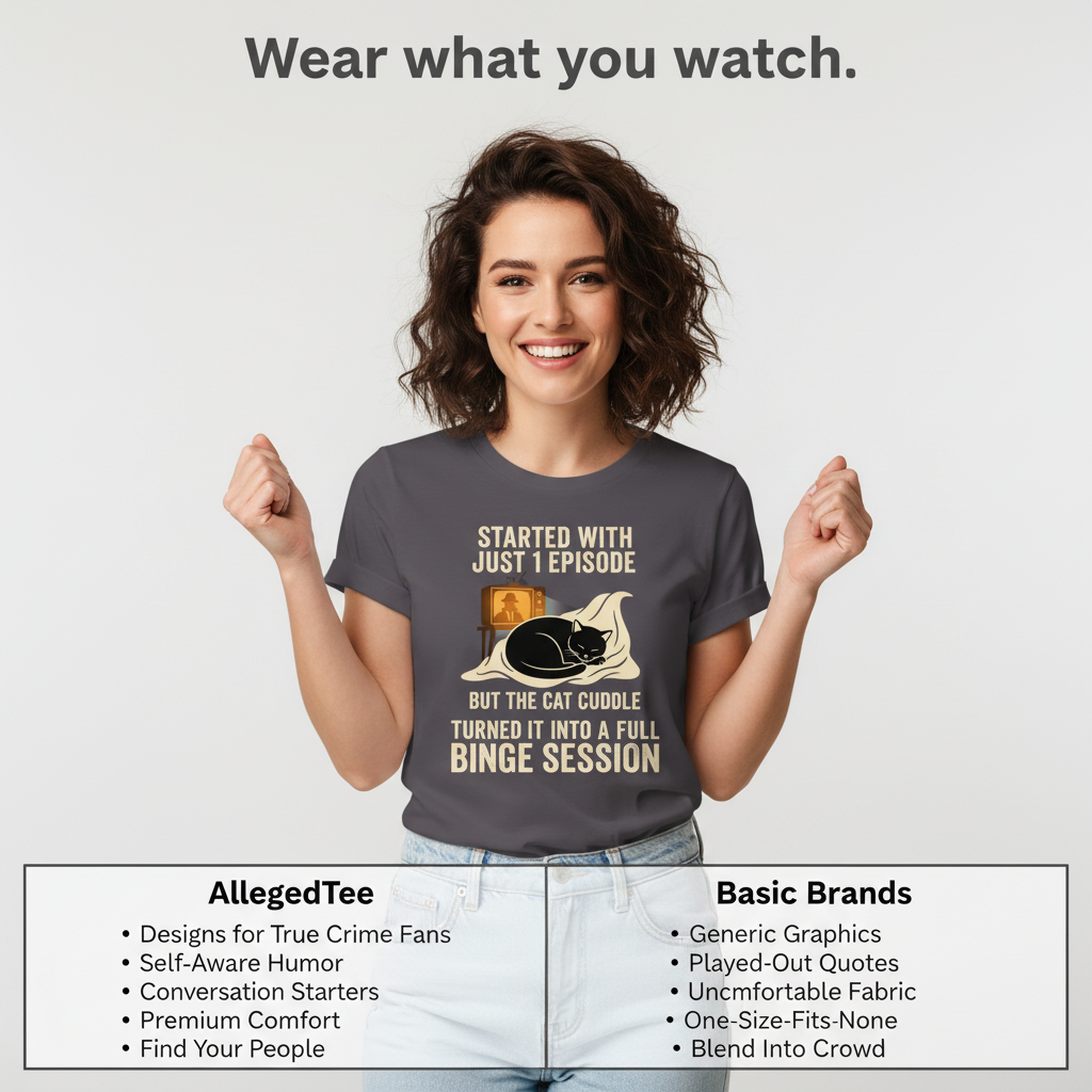 Cat Cuddle Binge Session T-Shirt_product_table