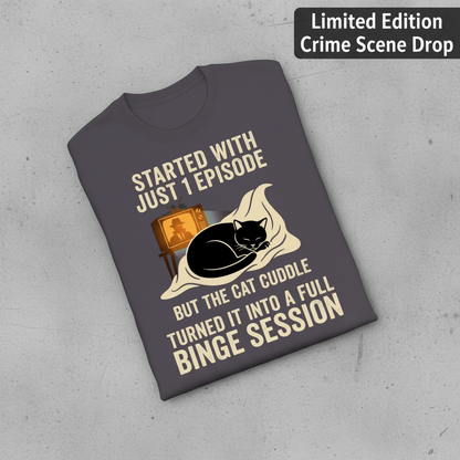 Cat Cuddle Binge Session T-Shirt_fold_tilt