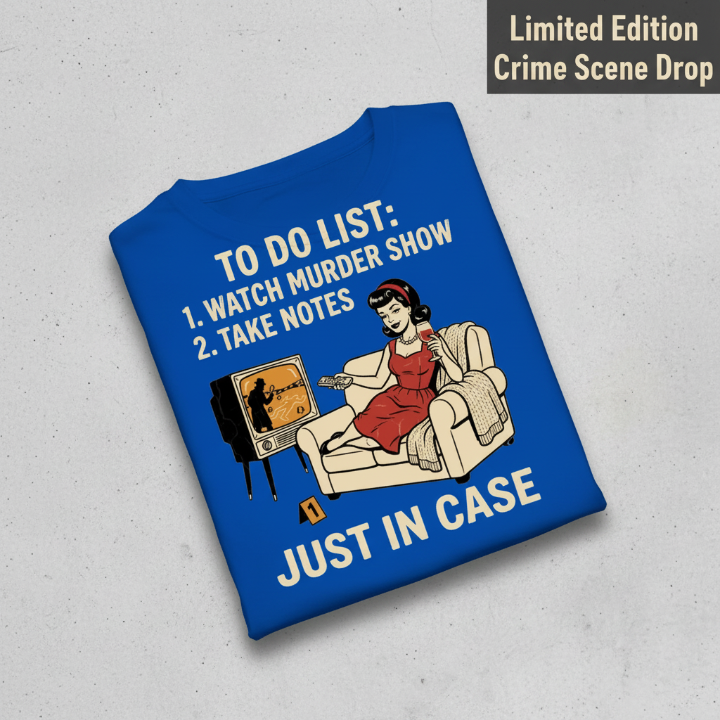 Just In Case Murder Show To-Do List T-Shirt_fold_tilt