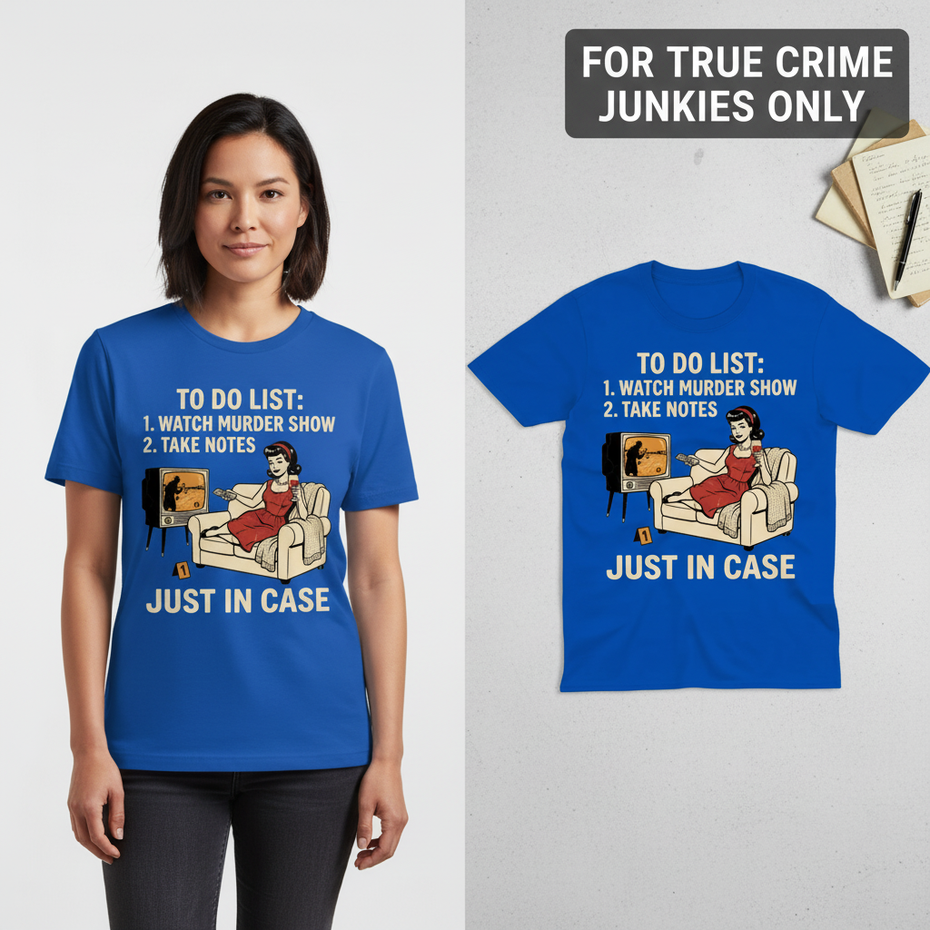 Just In Case Murder Show To-Do List T-Shirt_model_flat