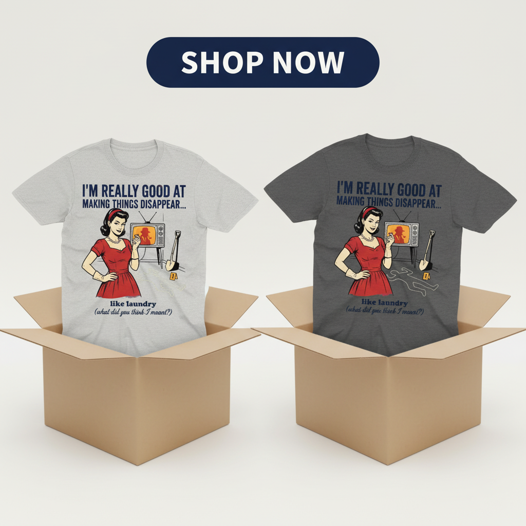 Making Things Disappear Retro Humor T-Shirt_dual_lifestyle