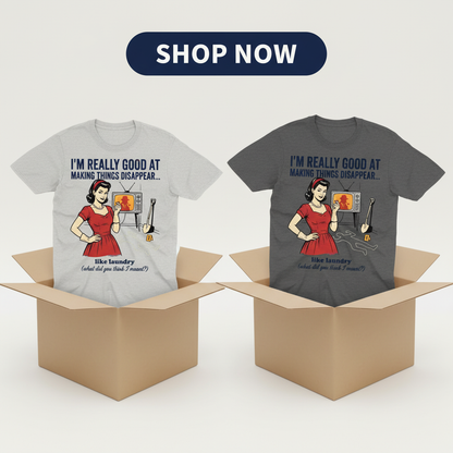 Making Things Disappear Retro Humor T-Shirt_dual_lifestyle