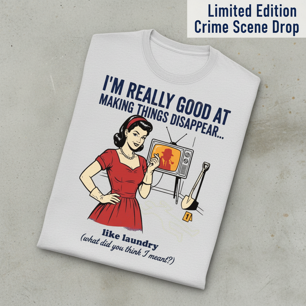 Making Things Disappear Retro Humor T-Shirt_fold_tilt