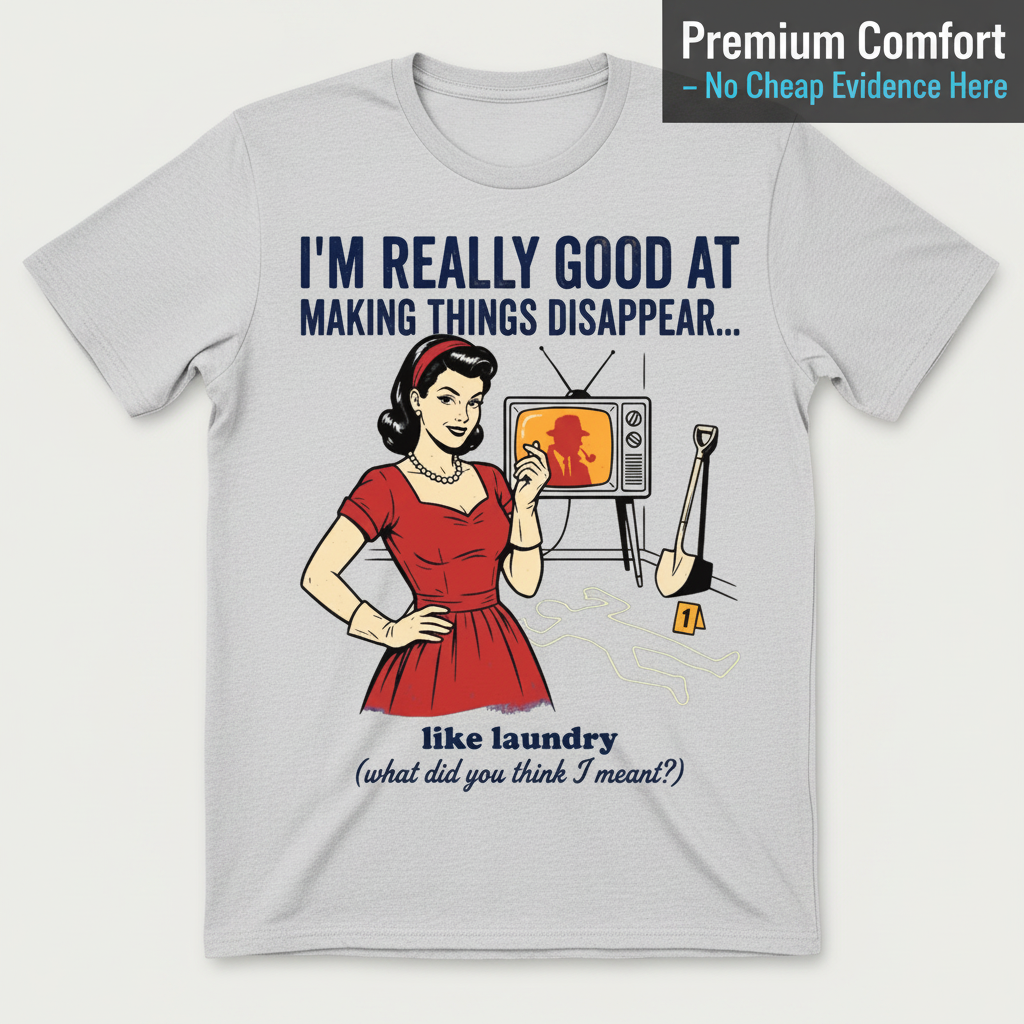 Making Things Disappear Retro Humor T-Shirt_clean