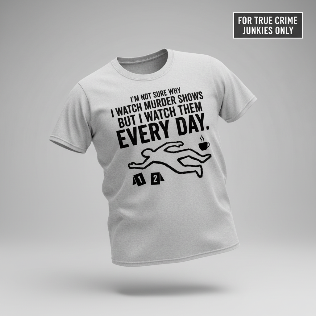 Murder Show Addict Every Day T-Shirt_3d_float