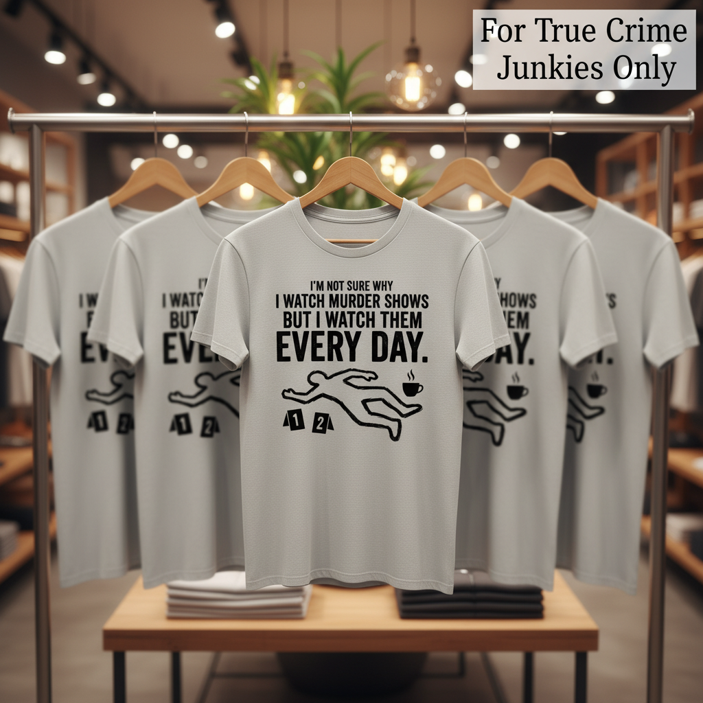 Murder Show Addict Every Day T-Shirt_boutique_rack