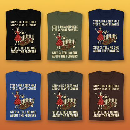 Tell No One About the Flowers T-Shirt_6color_grid
